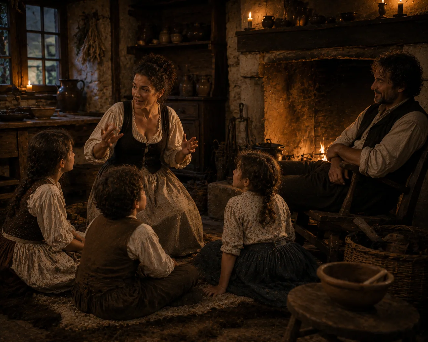 Imagined scene from the Simard family story